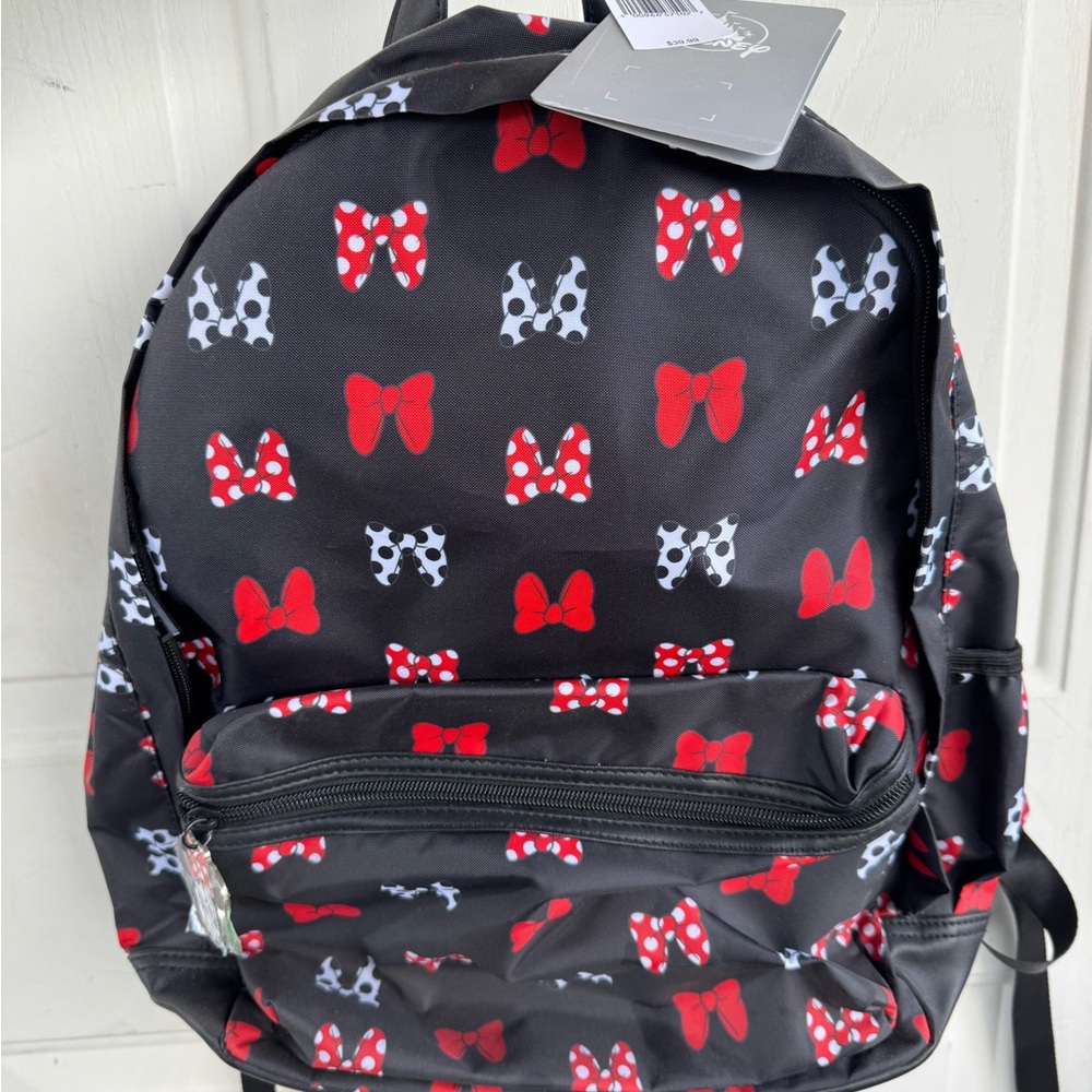 Disney Black and Red Bow Backpack - NWT